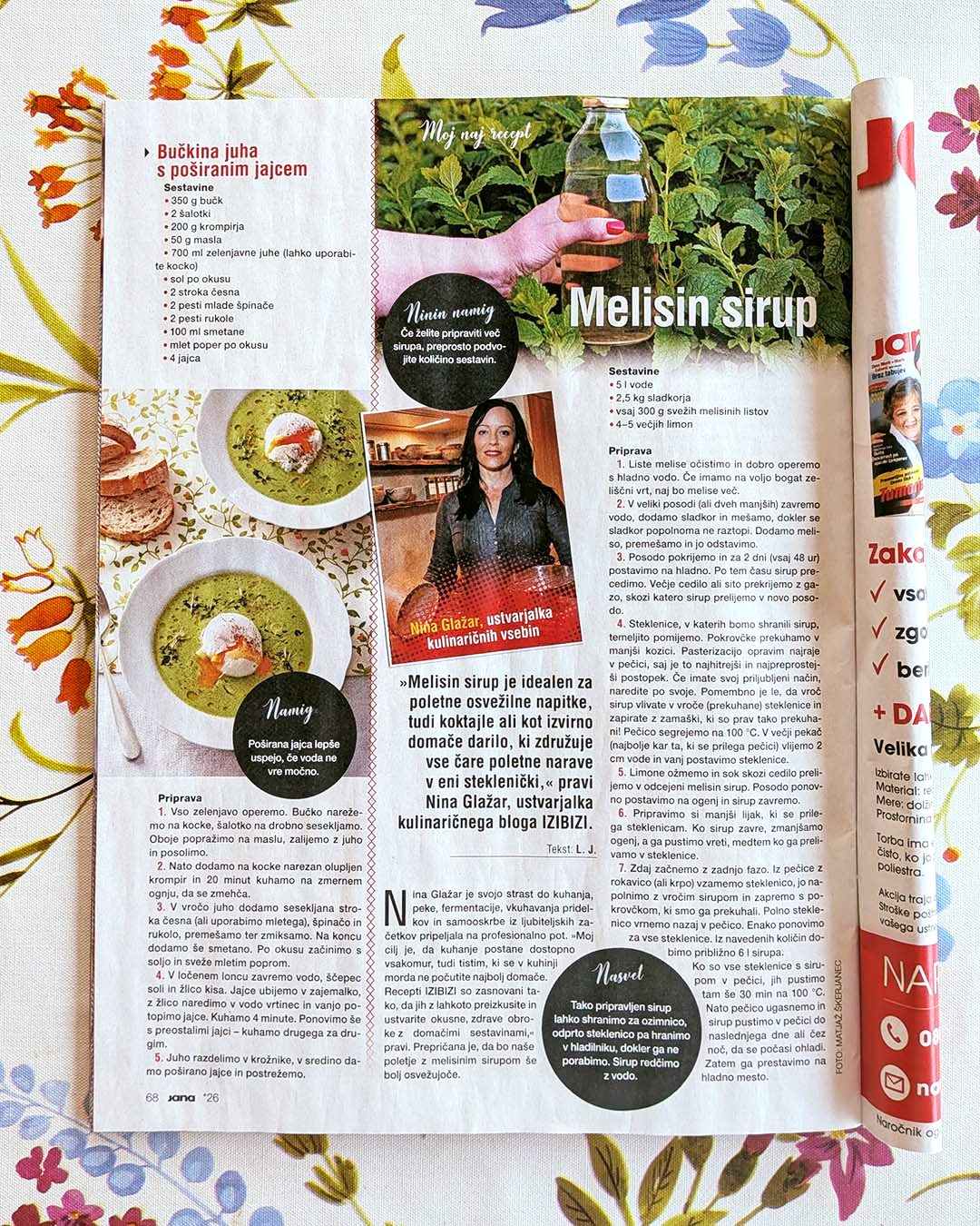 🌿 Po daljšem času se malo oglašam tudi tukaj. Pa tudi zato, ker pri nas trenutno melisa raste, kot da so ji šteti zadnji dnevi ... 😄 

V 23. številki @revijajana je bil junija objavljen tudi moj IZIBIZI #recept za melisin sirup. Če ste ga spregledali, brez skrbi – zdaj je še vedno pravi čas, da si pripravite zalogo tega aromatičnega poletnega napitka. 💚 Aja, pa z meto je prav tako dobro. Ali pa s kombinacijo obeh.

Pri nas gre melisin sirup v poletne limonade, brezalkoholne koktajle, »melisa špric«, kot preliv čez sladoled ... Ni da ni. 🥂🍋 In ker je melise trenutno res še v izobilju, bo kakšna steklenica (ali pa 30 njih) zagotovo romala tudi v ozimnico.

👇 Celoten recept vas čaka tukaj:
https://izibizi.si/melisin-sirup-zlahtnost-naravnih-arom-ki-osvajajo-poletje/

Hvala reviji Jana za objavo in prostor za IZIBIZI recept. 🧡

Čin čin in na dolgo poletje! 🥂🌿

✍️ Nina / IZIBIZI @izibizi.si
📸 @skerjanec_matjaz